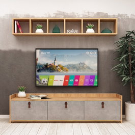 Hanah Home Mueble de TV Sleppa Roble y Blanco